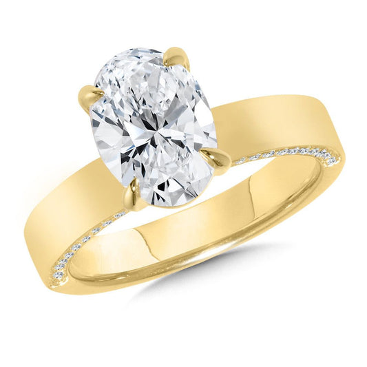 Valina Oval-Cut Diamond Hidden Accent Engagement Ring R2561Y-SR