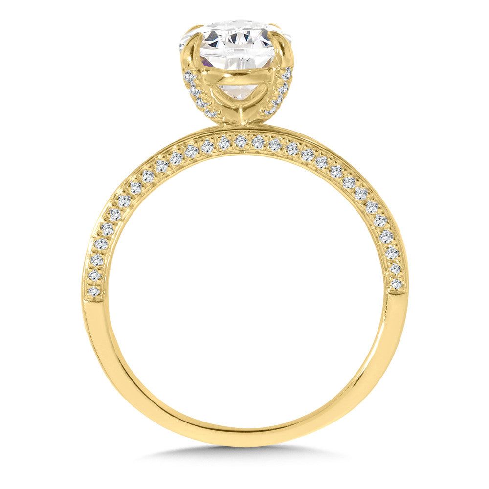 Valina Oval-Cut Diamond Hidden Accent Engagement Ring R2561Y-SR