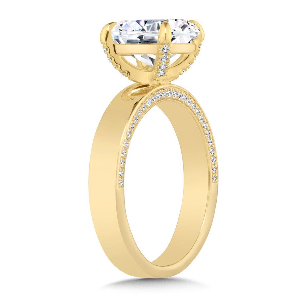 Valina Oval-Cut Diamond Hidden Accent Engagement Ring R2561Y-SR