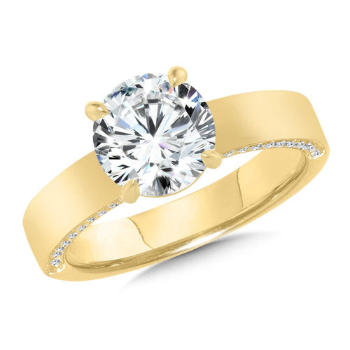 Diamond Hidden Accent Engagement Ring R2562Y-SR