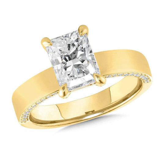 Valina Radiant-Cut Diamond Hidden Accent Engagement Ring R2563Y-SR