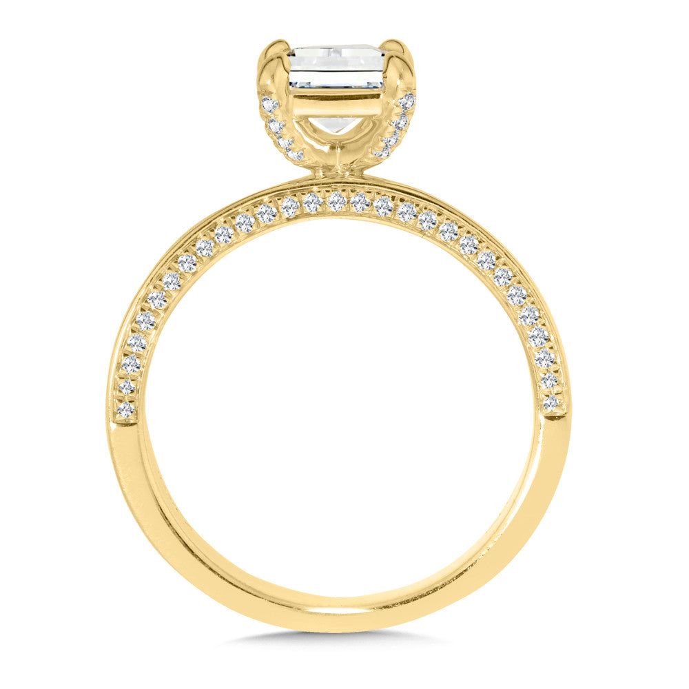 Valina Radiant-Cut Diamond Hidden Accent Engagement Ring R2563Y-SR