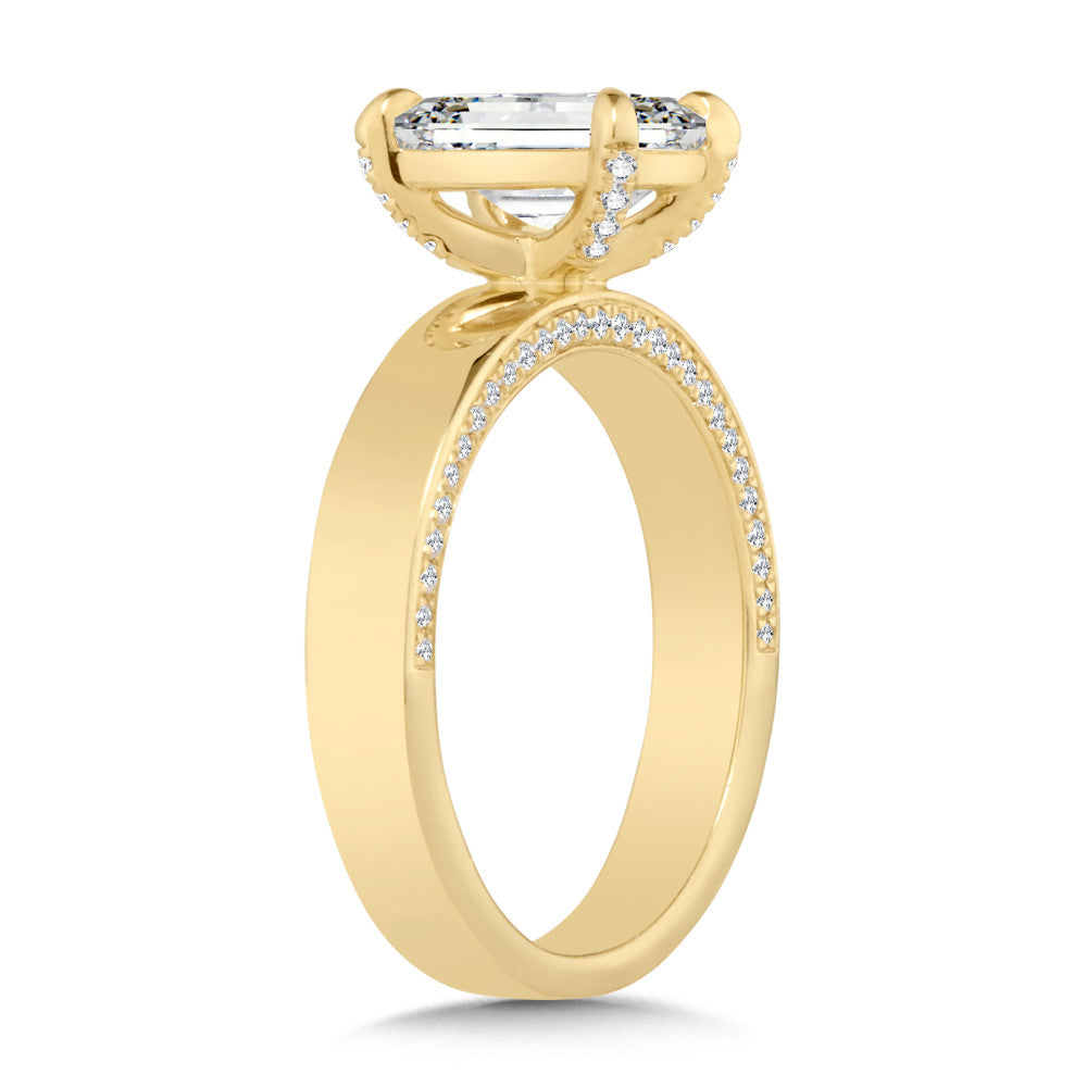 Valina Radiant-Cut Diamond Hidden Accent Engagement Ring R2563Y-SR