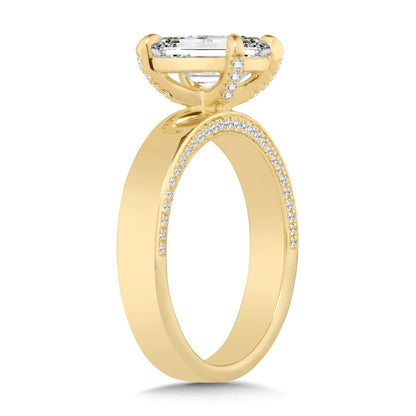 Valina Radiant-Cut Diamond Hidden Accent Engagement Ring R2563Y-SR
