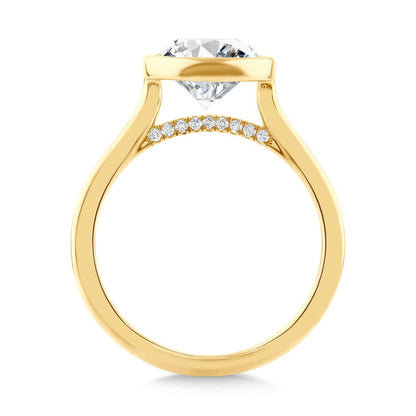 Valina Bezeled Emerald-Cut Diamond Engagement Ring R2564Y-SR