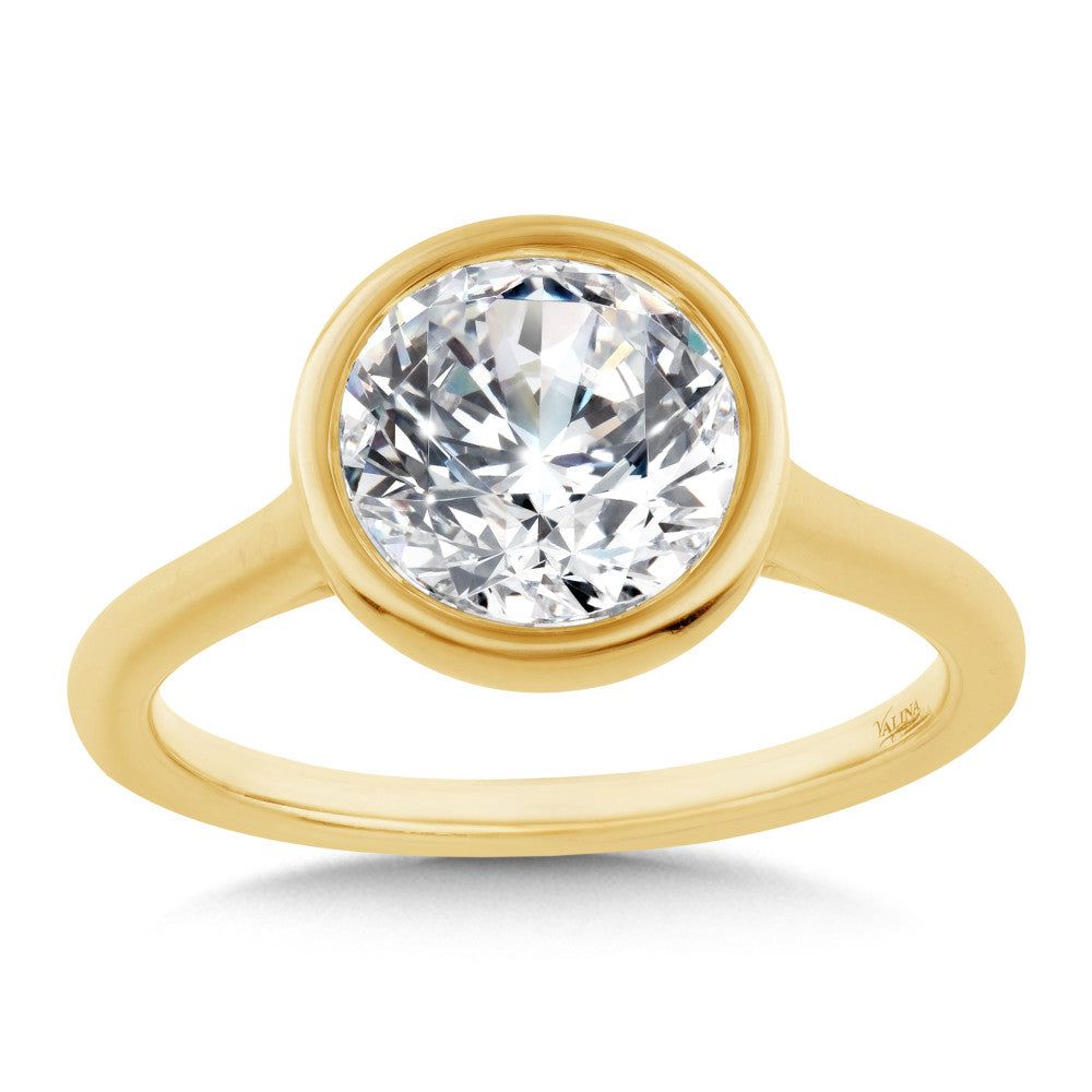 Valina Bezeled Diamond Engagement Ring R2565Y-SR