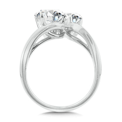 Valina Duet Round & Pear-Cut Diamond Bypass Engagement Ring R2583W-SR
