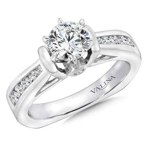 Channel-Set Diamond Engagement Ring R9067W