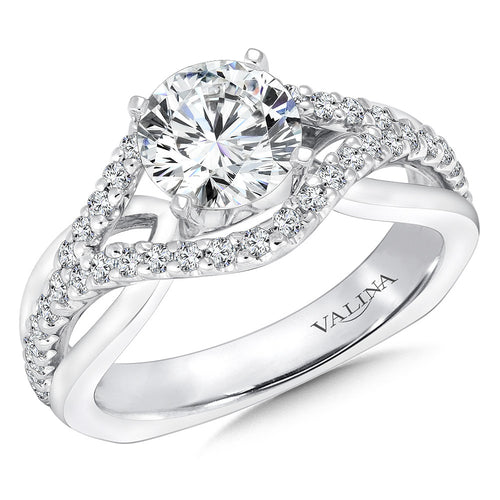 Spiral Style Diamond Engagement Ring R9229W