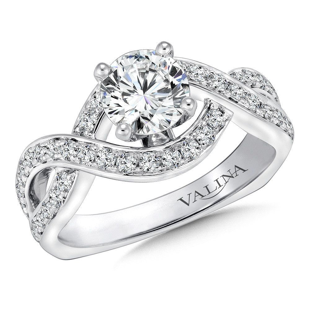 Valina Spiral Style Diamond Engagement Ring R9245W