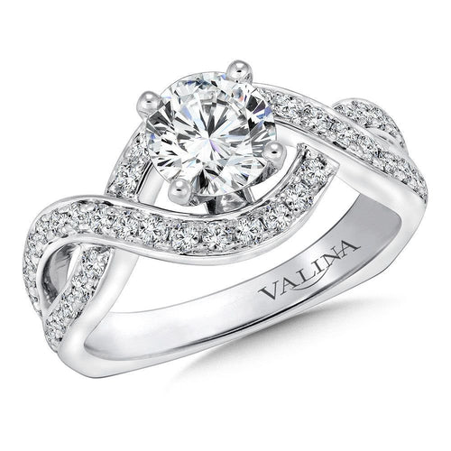 Spiral Style Diamond Engagement Ring R9245W