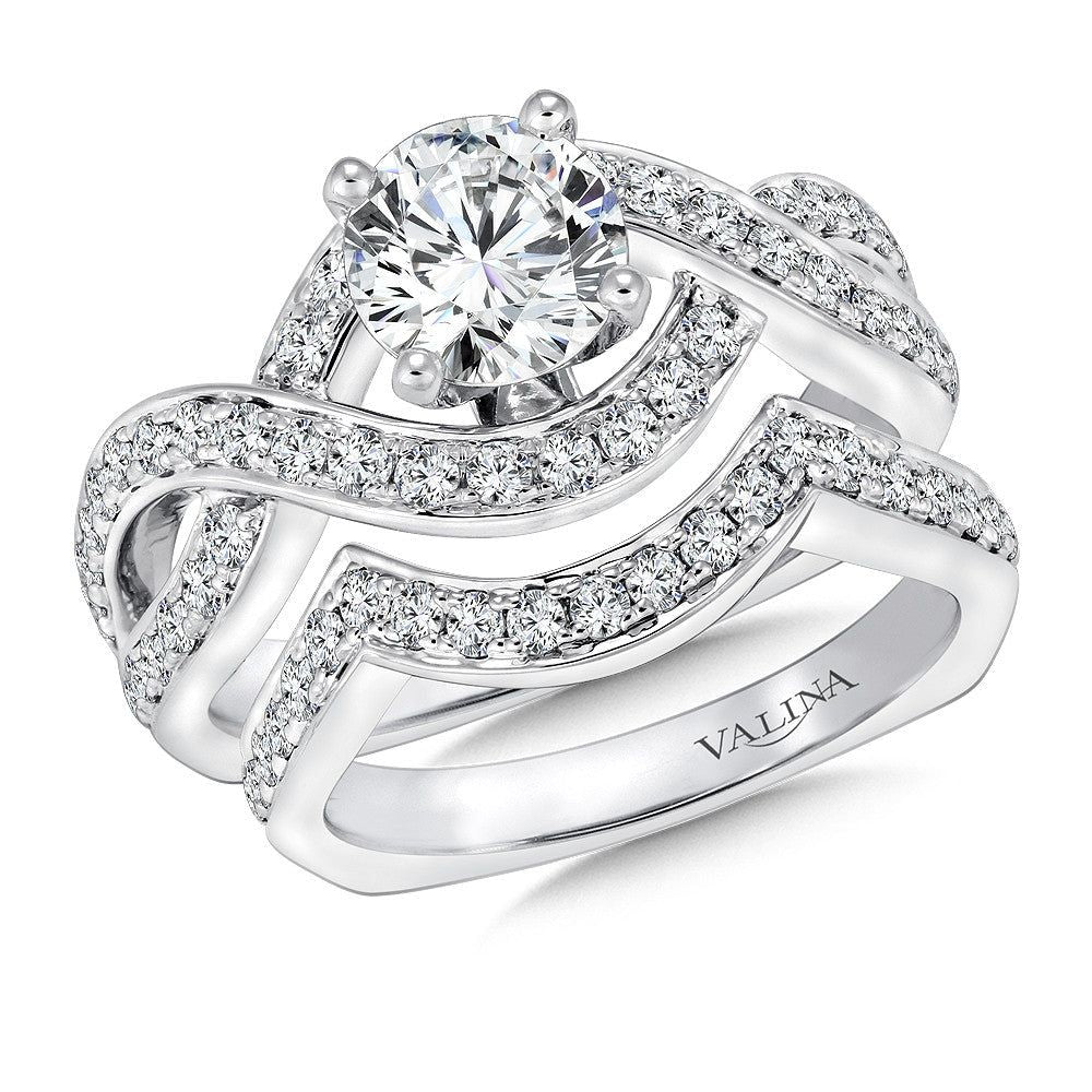 Valina Spiral Style Diamond Engagement Ring R9245W