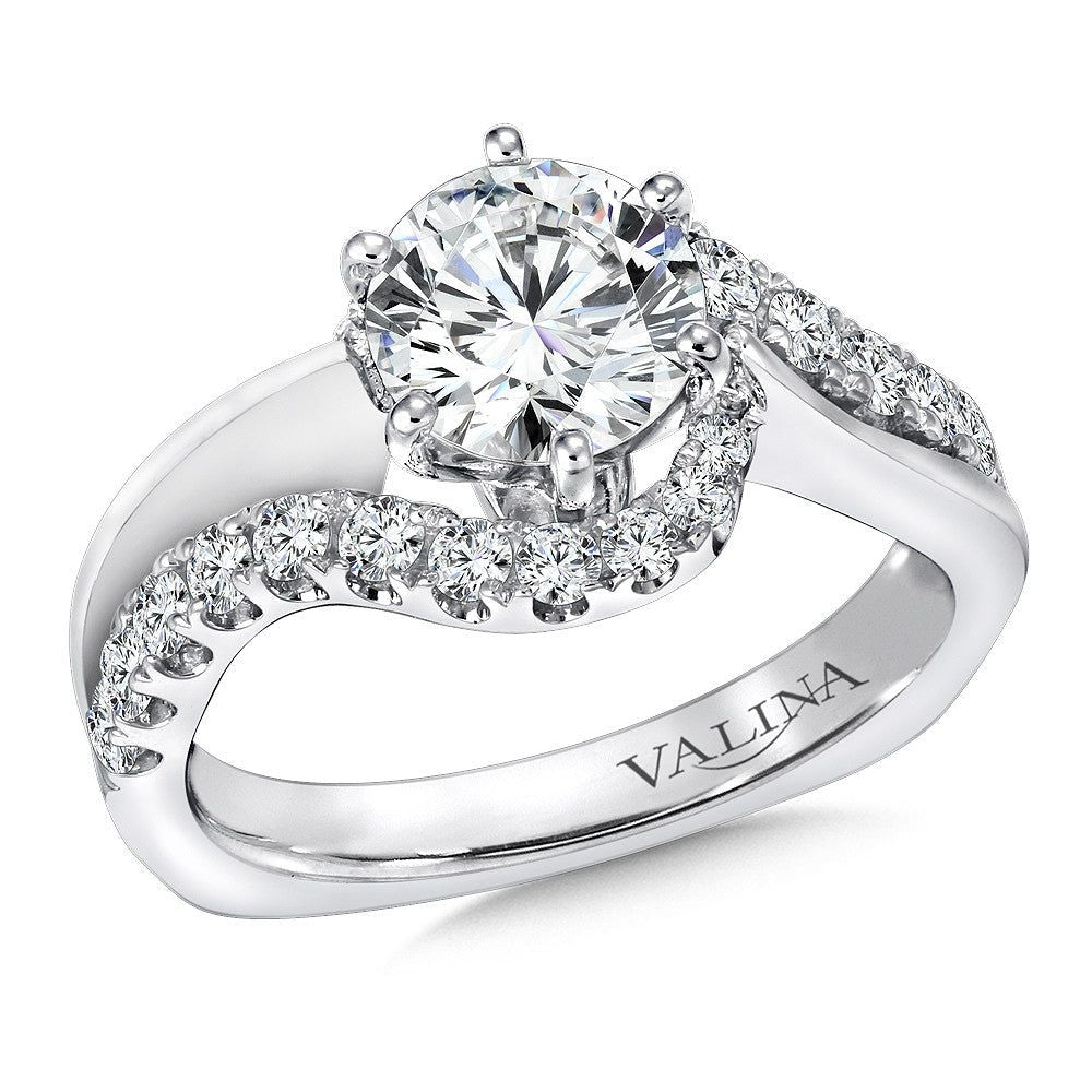 Valina Spiral Style Diamond Engagement Ring R9295W
