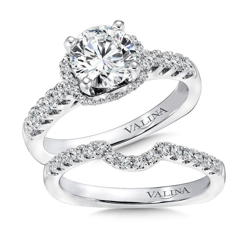 Valina Halo Style Diamond Engagement Ring R9299W