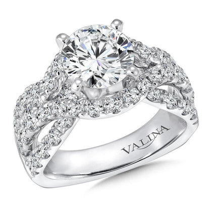 Valina Diamond Engagement Ring with Side Stones R9303W