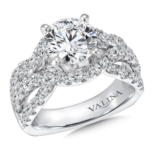 Valina Diamond Engagement Ring with Side Stones R9303W