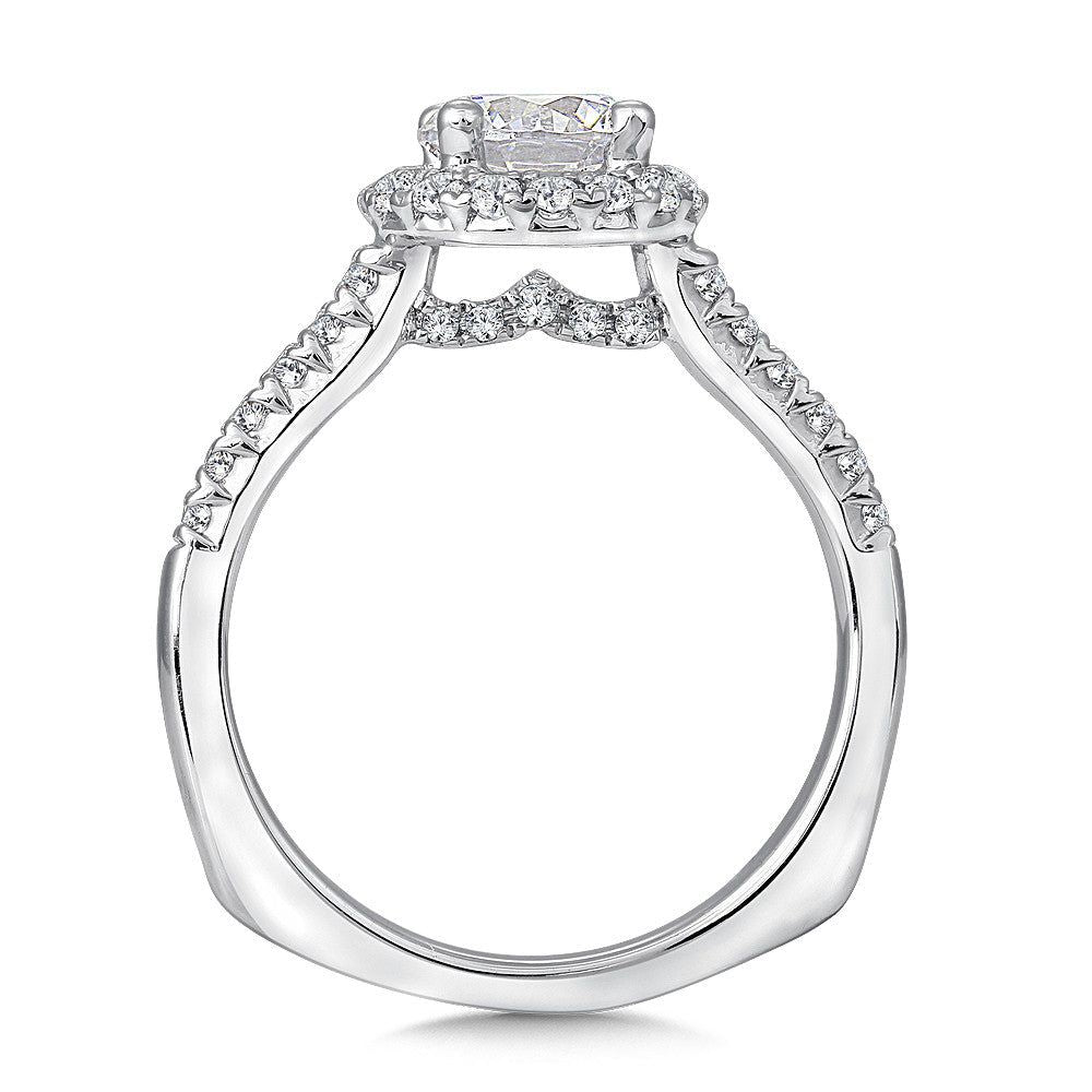 Valina Round Halo Diamond Engagement Ring R9323W
