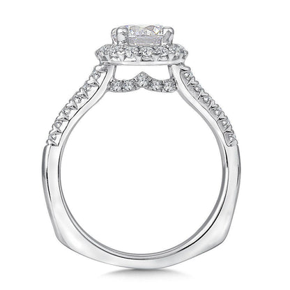 Valina Round Halo Diamond Engagement Ring R9323W