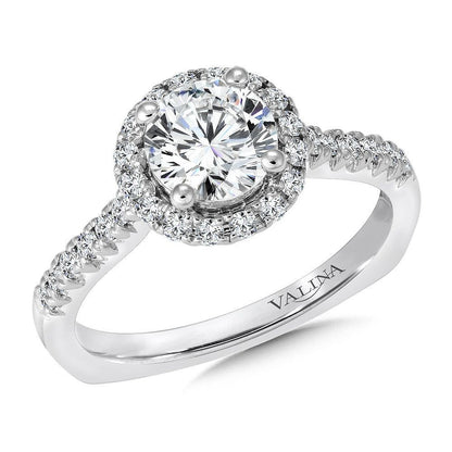 Valina Round Halo Diamond Engagement Ring R9323W