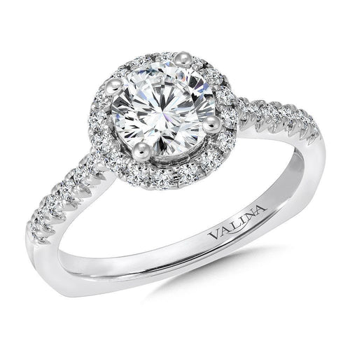 Round Halo Diamond Engagement Ring R9323W