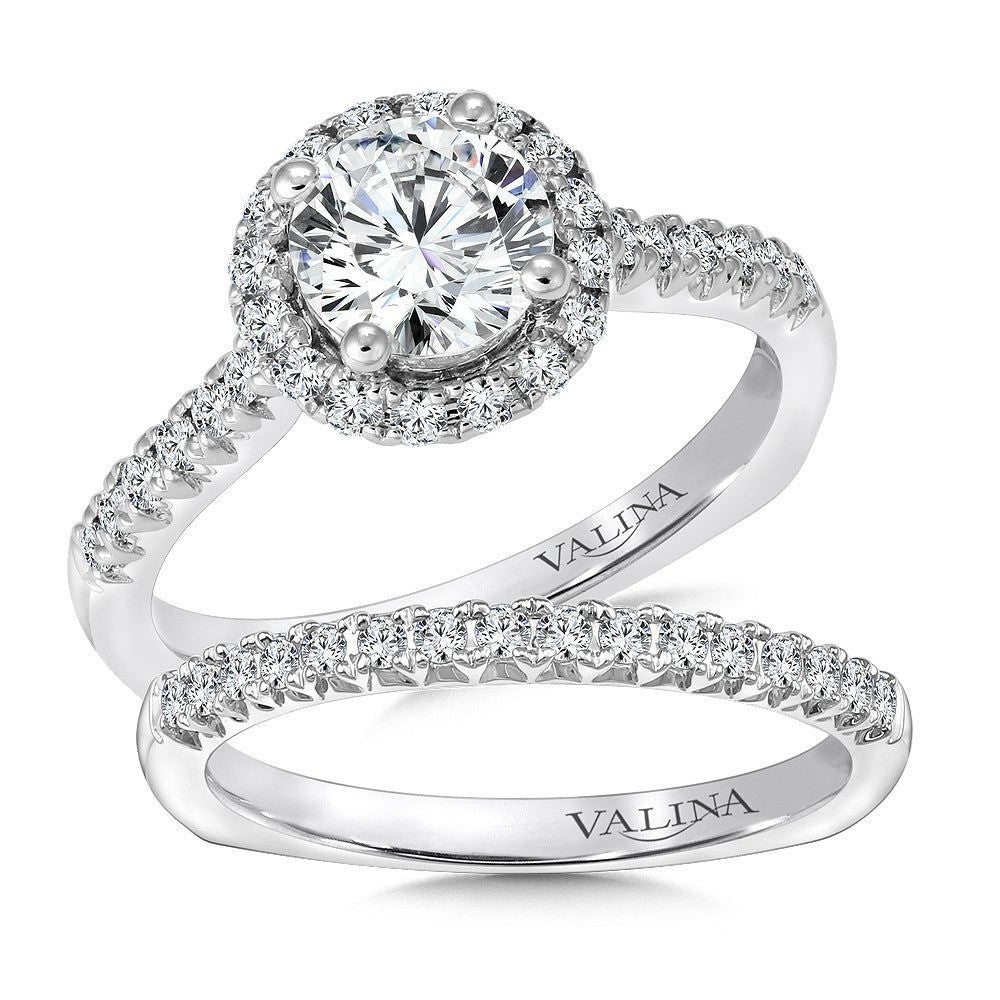 Valina Round Halo Diamond Engagement Ring R9323W