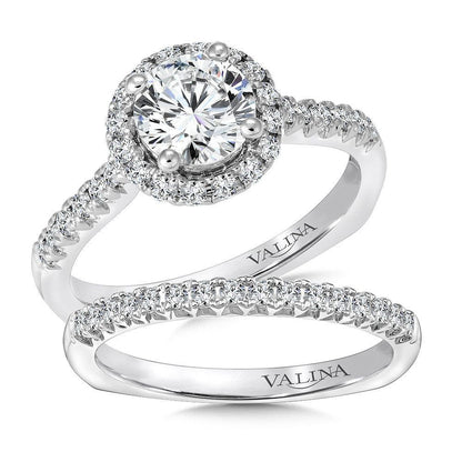Valina Round Halo Diamond Engagement Ring R9323W