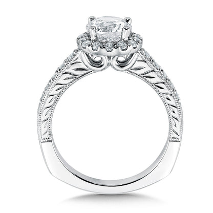 Valina Round Halo Diamond Engagement Ring R9388W