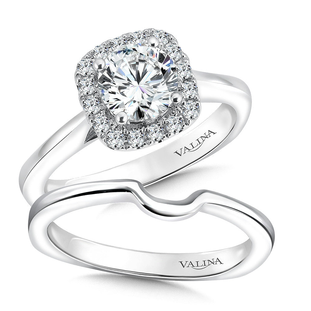 CUSHION SHAPE HALO DIAMOND ENGAGEMENT RING R9454W