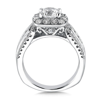 CUSHION SHAPE HALO ENGAGEMENT RING R9520W
