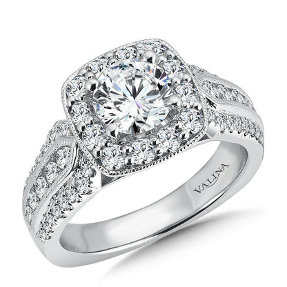 CUSHION SHAPE HALO ENGAGEMENT RING R9520W