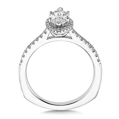MARQUISE SHAPE HALO ENGAGEMENT RING R9524W
