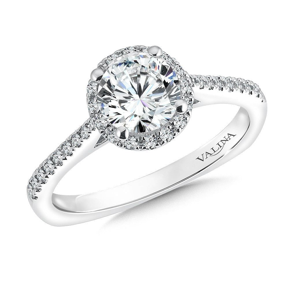 Valina Halo Style Diamond Engagement Ring R9541W