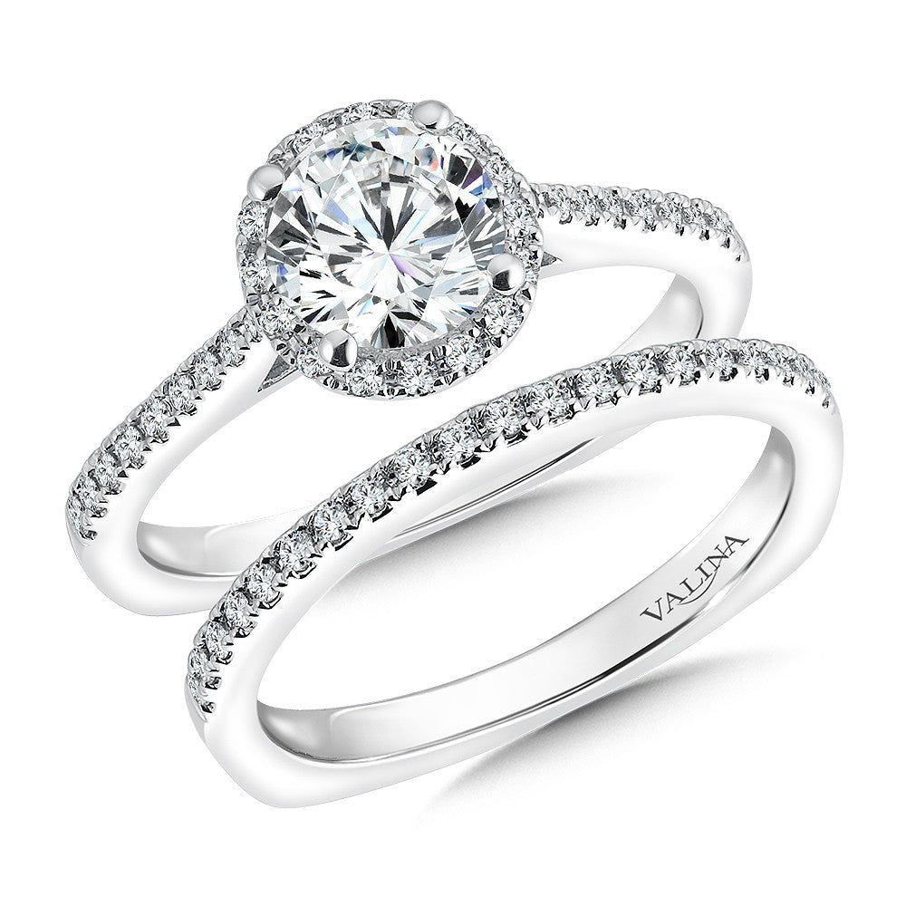 Valina Halo Style Diamond Engagement Ring R9541W