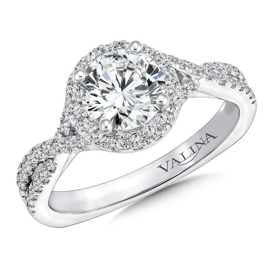 Valina Round Halo Diamond Engagement Ring R9654W