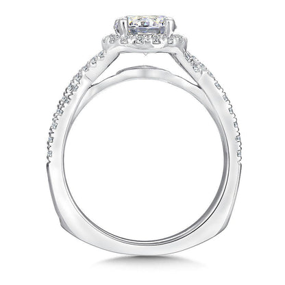 Valina Round Halo Diamond Engagement Ring R9654W
