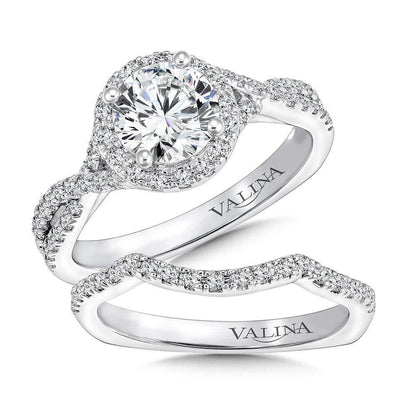 Valina Round Halo Diamond Engagement Ring R9654W