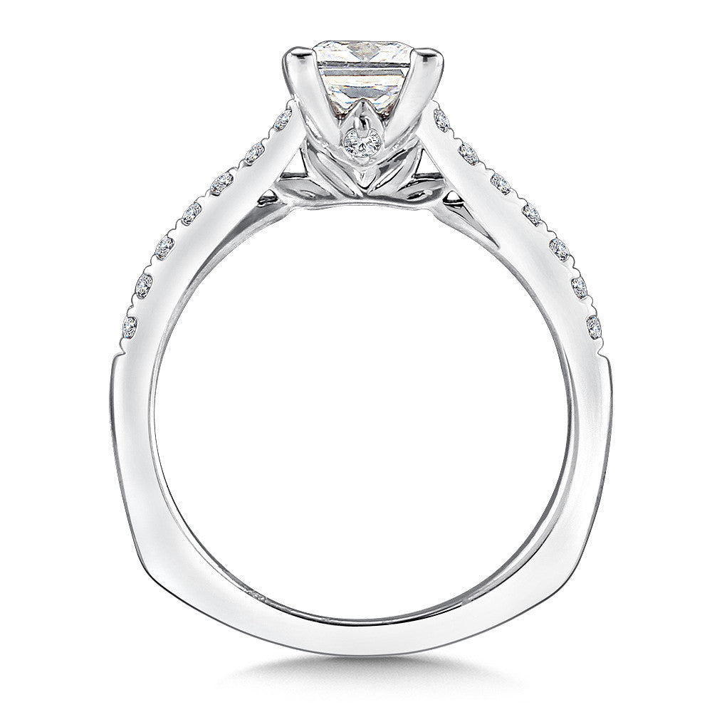 Valina Princess-Cut Straight Diamond Engagement Ring R9693W