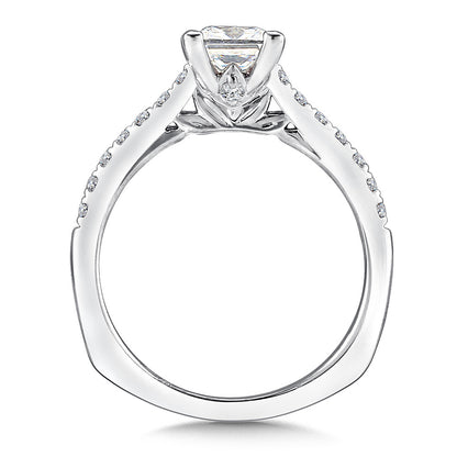 Valina Princess-Cut Straight Diamond Engagement Ring R9693W