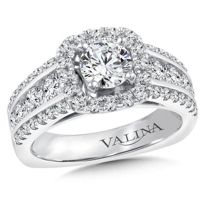 Valina Halo Engagement Ring R9853W