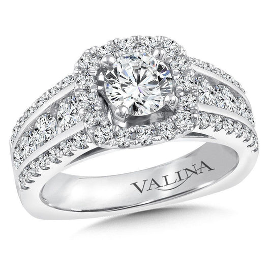 Valina Halo Engagement Ring R9853W