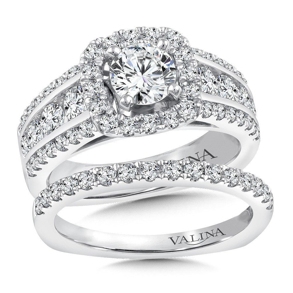 Valina Halo Engagement Ring R9853W