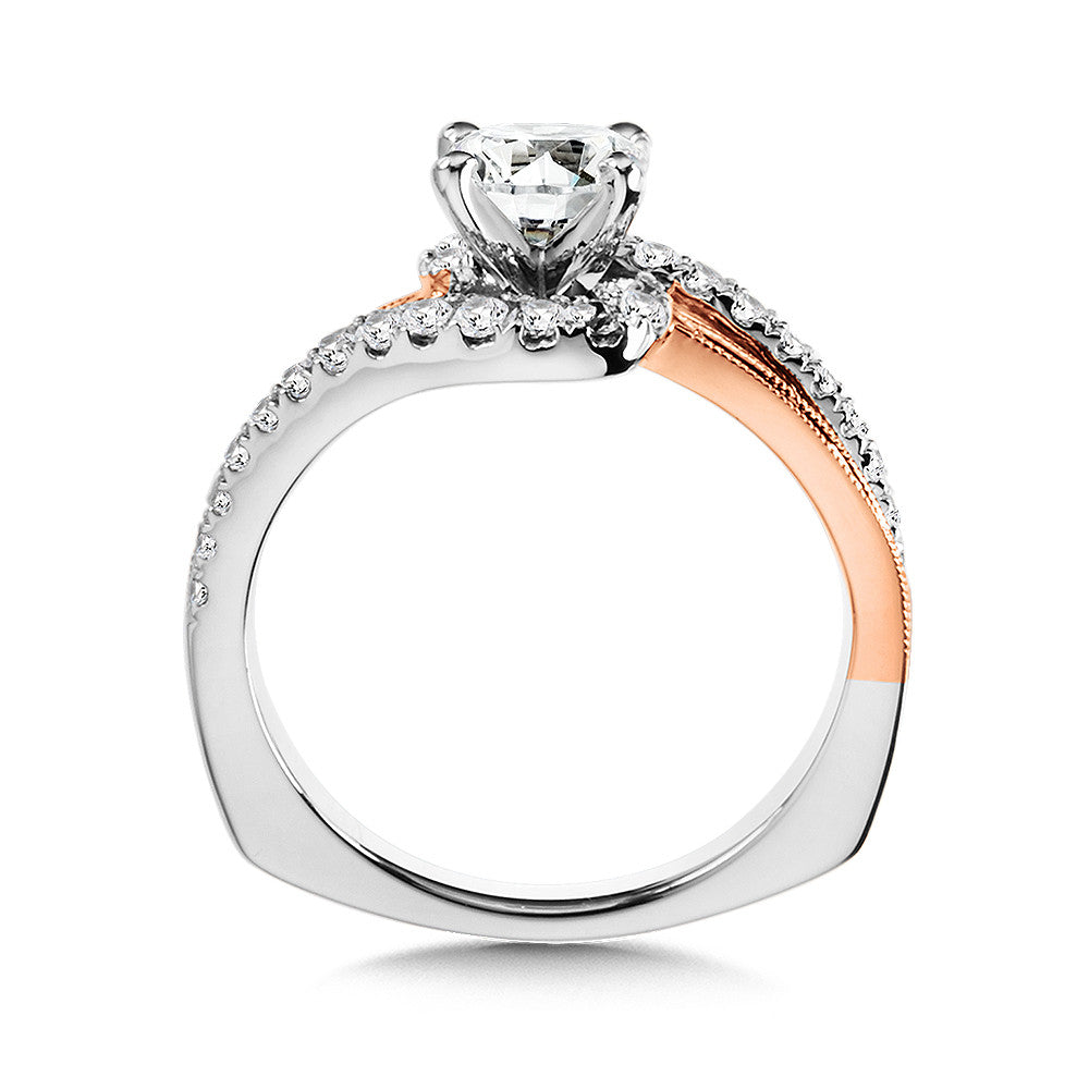 DIAMOND SPLIT SHANK ENGAGEMENT RING R9883WP