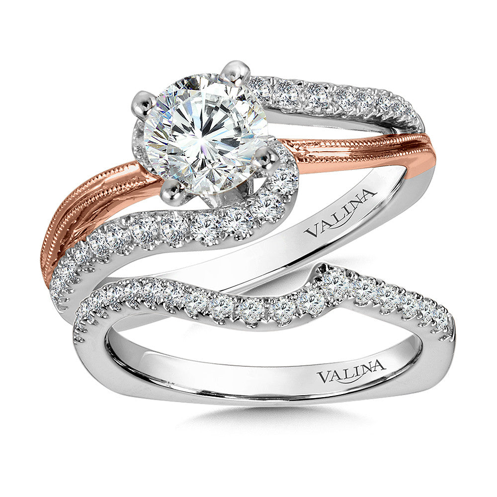 Valina Diamond Split Shank Engagement Ring R9883WP