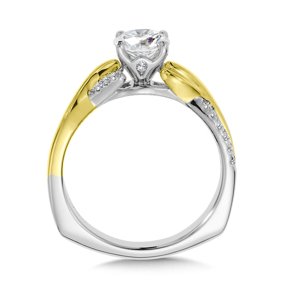 CRISS CROSS DIAMOND ENGAGEMENT RING R9895WY