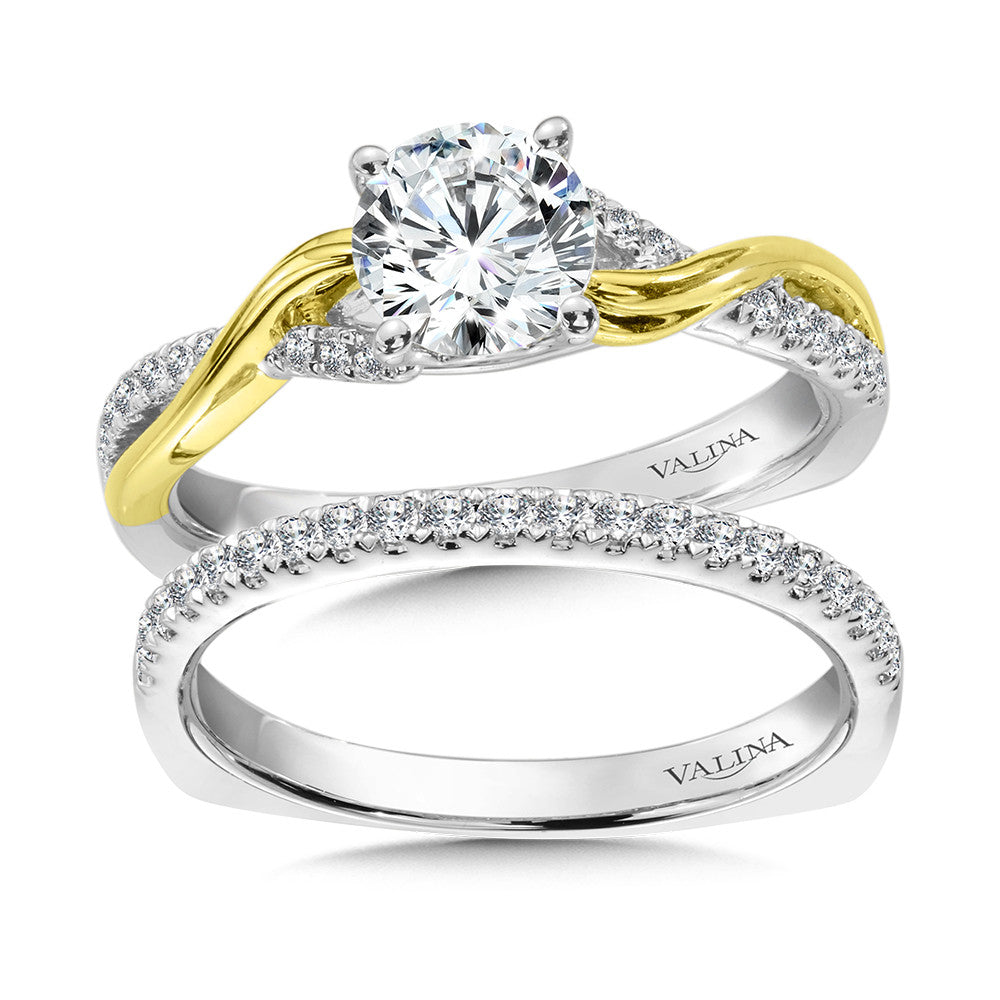 CRISS CROSS DIAMOND ENGAGEMENT RING R9895WY