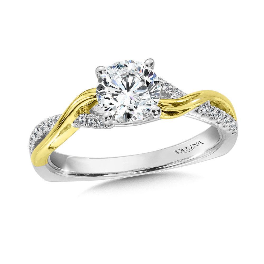 CRISS CROSS DIAMOND ENGAGEMENT RING R9895WY