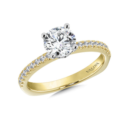 Valina Straight Diamond Engagement Ring R9918Y