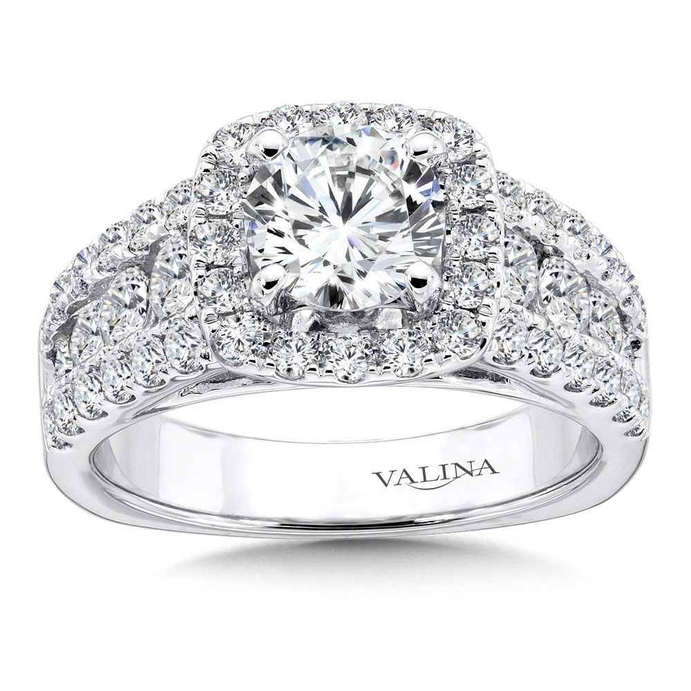 Valina Cushion Halo Engagement Ring R9941W