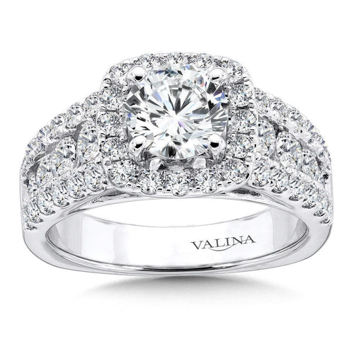 Cushion Halo Engagement Ring R9941W