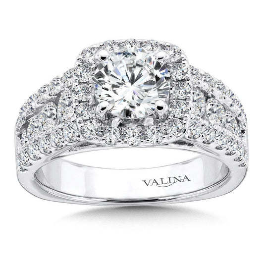 Valina Cushion Halo Engagement Ring R9941W